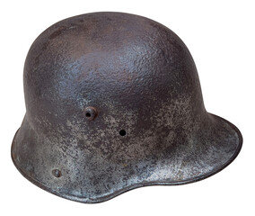 Rusty world war two german military stahlhelm showing history