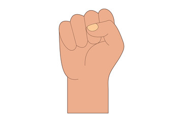 clenched fist vector