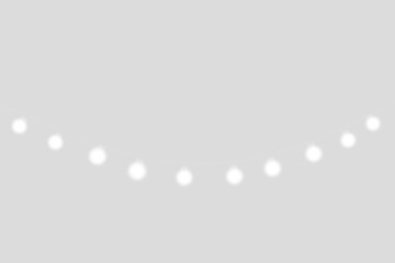 Warm Luminous Decorative Lights Creating a Cozy Atmosphere in the Dark on Transparent Background.