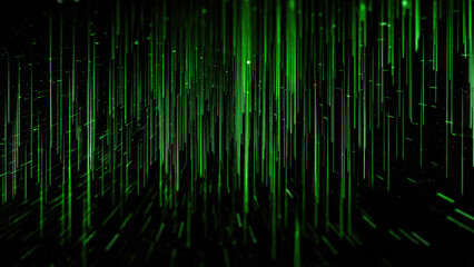 Matrix Style Falling Green Code