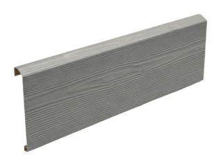 Installing gray composite trim board in residential spaces isolated on transparent background