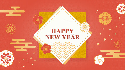 お正月の和風背景デザイン