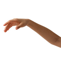 Isolated Human Hand Reaching or Holding Gesture