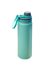 Insulated Teal Water Bottle with Carrying Strap