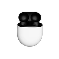 White Wireless Earbud Charging Case, Open