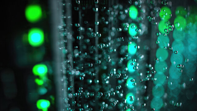 Server Room Lights and Bubbles - Powered by Adobe