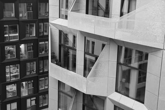 Exterior de The Silo, un moderno edificio de viviendas de la ciudad de Copenhague