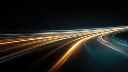 Streaks of Light on a Dark Background