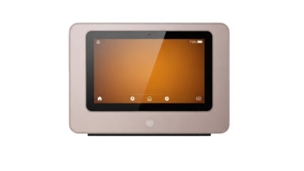 Modern smart home control panel PNG isolated on transparent background, automation system interface for residential building management