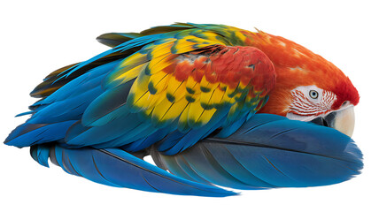 Obraz premium Vibrant Macaw Parrot PNG – Transparent Wildlife Graphic for Nature, Travel, Education & Tropical Design Projects.
