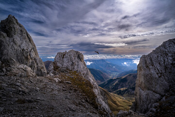 mountain landscape with clouds