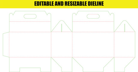 Editable and Resizable Packaging Die Line Templates for Box Design