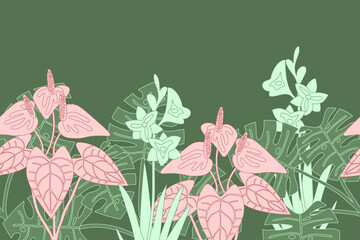 Decorative floral background vector illustration