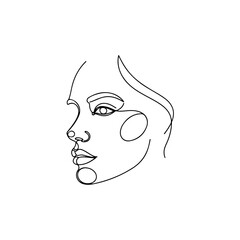 Abstract portrait isolated on transparent background