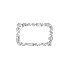 Elegant scroll border isolated on transparent background