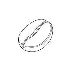 Coffee bean isolated on transparent background