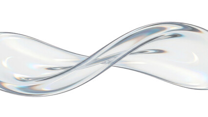 Abstract Liquid Wave Flowing, Clear Fluid Splash, Smooth Motion, Transparent Substance