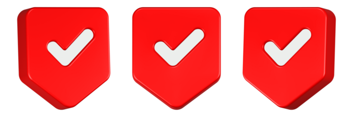 checklist icon 3d render red arrow