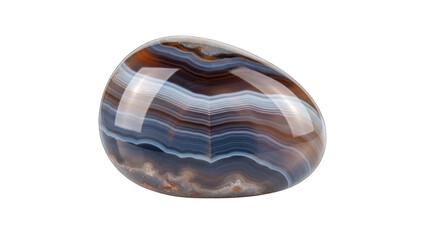 Polished Agate Stone with Captivating Banded Layers and Natural Texture
