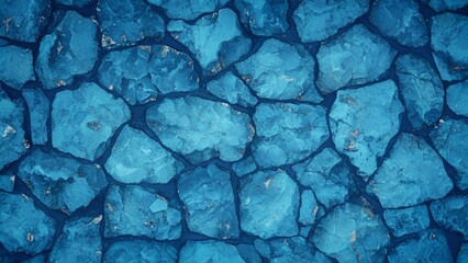 Glowing Blue Phosphorescent Stone Wall Texture Background