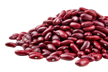 Pile of red kidney beans isolated on transparent background. Pile of red kidney beans healthy food isolated on white background.