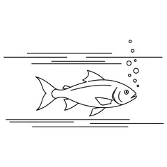 Fish in an aquarium isolated on transparent background