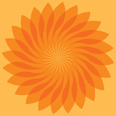  orange flower and orange background Abstract Design