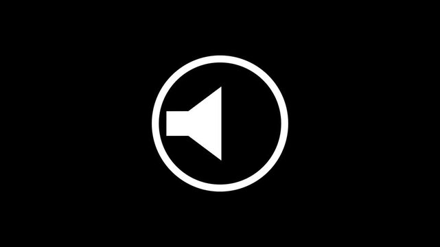 Mute icon symbol with a cross out overlay on a black background representing silence or no sound
