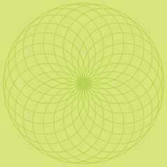 Green geometric circular shape mandala background