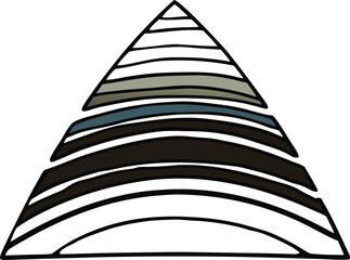 vector illustration of a cone