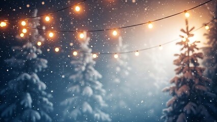 christmas tree in the snow