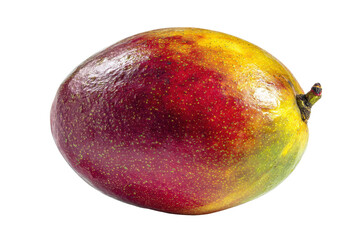 Ripe mango fruit isolated on transparent background. Ripe mango fruit with vibrant colors isolated on white background.