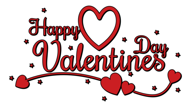 Happy Valentine’s Day celebration, romantic heart design, red love background, festive typography, holiday greeting card, decorative vector illustration for couples - Powered by Adobe