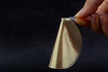 Hydrogel golden yellow eye patches