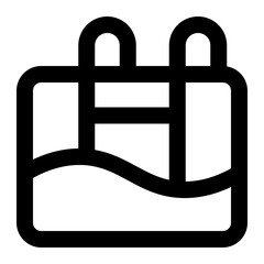 swimming icon for illustration