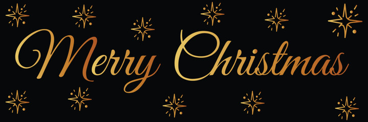  Merry Christmas Calligraphy Text Created with Golden Effects. Sparkling Gold Merry Christmas Greeting Festive Holiday Design. Elegant Merry Christmas Calligraphy Vector Illustration.