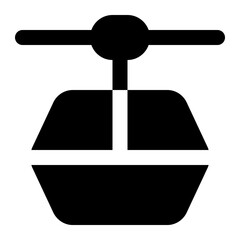 cable car cabin icon for illustration