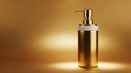 Luxurious gold soap dispenser with modern design and sleek pump