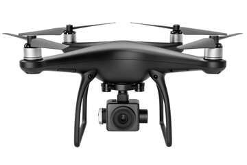 A flying drone isolated on transparency background