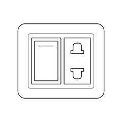 illustration power switch and socket