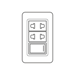 illustration power switch and socket