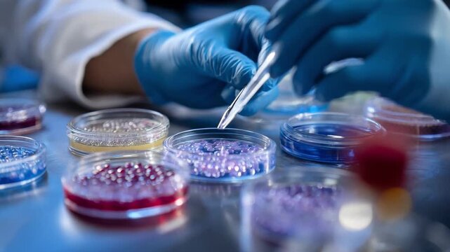 Medium shot of researchers encapsulating antifungal agents in microcapsules demonstrating innovative delivery systems for enhanced fungal resistance.