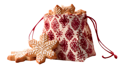 Sea shells isolated on white background decorated with a red Christmas ribbon and gold holiday gift bow for a celebration