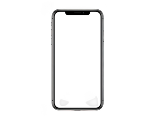 Smartphone mockup isolated on transparent background isolated on transparent background