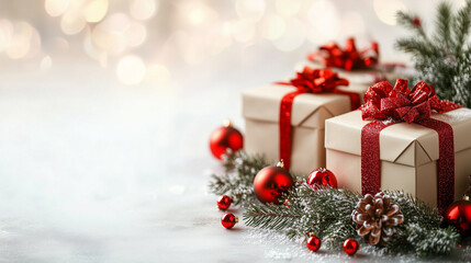 Christmas decoration on background. Merry Christmas and happy New Year background