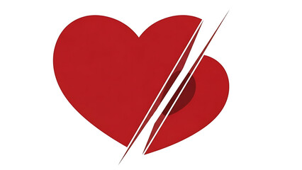 A broken heart pierced by an arrow