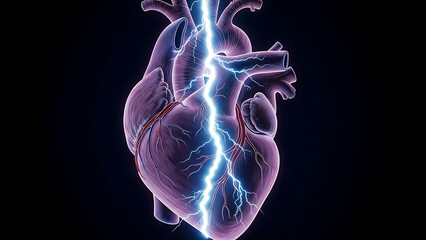 Electrical shock to the human heart
