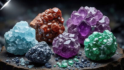	"Vibrant Collection of Natural Crystals and Gemstones
