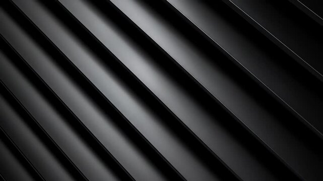 Abstract composition featuring parallel, diagonally-arranged, dark gray, glossy, and reflective panels creating a modern aesthetic.