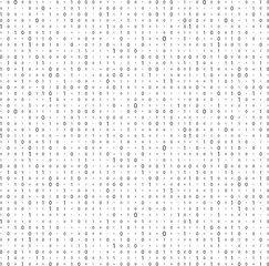 A background with vertically falling rows of 0 and 1 numbers. Matrix. Digital code or computer data flow. High-tech transmission.